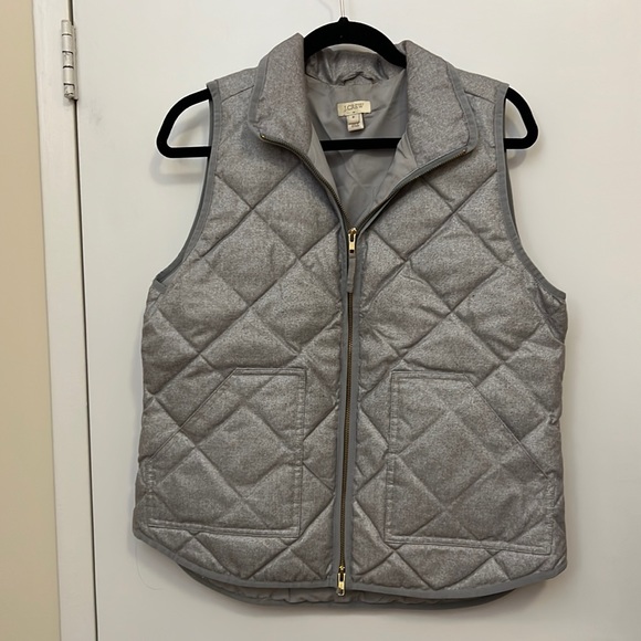 J. Crew Jackets & Coats Light Grey Puffer Vest Poshmark